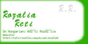 rozalia reti business card